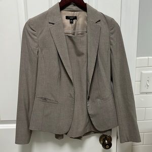 Gray skirt suit